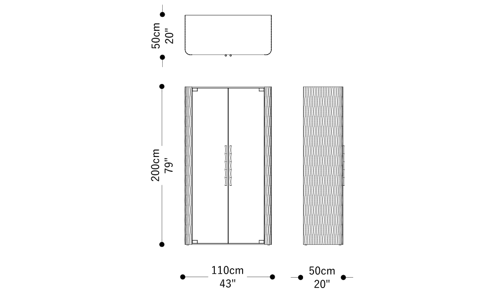 Imagen de las dimensiones principales del producto